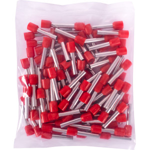 Ізольований наконечник втулковий e.terminal.stand.e6018.red 6,0 кв.мм, червоний, 100шт