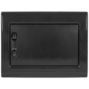 Корпус пластиковий на  8 модулів e.plbox.pro.n.08b.black навісний, чорний з непрозорими дверцятами IP40
