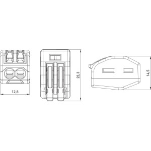 Клемна колодка e.lc.pro.pl.2 з натискним важелем