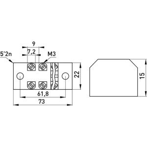 Клемна колодка захищена e.tc.protect.15.6, 15А, 6 полюсів