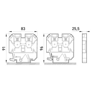 Клемна колодка набірна на DIN-рейку e.tc.din.pro.95, з кришкою
