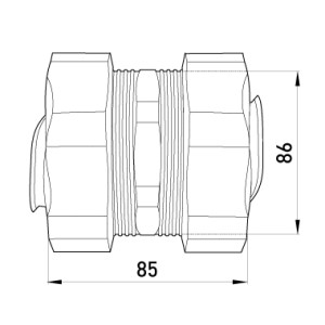 З'єднувач e.met.connect.stand.sldx.63 для металорукава 63мм(2.1/2")