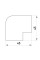 Плоский кут e.trunking.blend.angle.stand.100.60 для короба 100х60мм