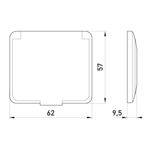 Панель e.lux.12391А.pn.wp.nikel до вологозахищеної розетки, "нікель"