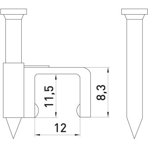 Скоба плоска e.fcc.stand.12 (100шт)
