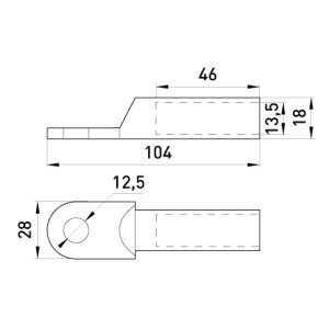 Оцинкований кабельний наконечник e.end.stand.z.95