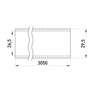 Труба металева e.industrial.pipe.1" без різьби, 3.05м