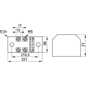 Клемна колодка захищена e.tc.protect.45.12, 45А, 12 полюсів