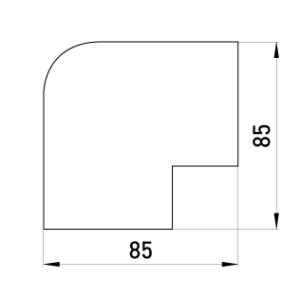 Плоский кут e.trunking.blend.angle.stand.60.40 для короба 60х40мм