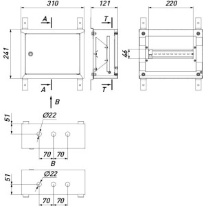 Корпус металевий e.mbox.pro.n.12 IP31 навісний на 12 модулів