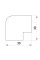 Зовнішній кут e.trunking.blend.out.stand.16.16 для короба 16х16мм