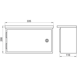 Корпус e.mbox.stand.n.15.z металевий, під 15мод., герметичний IP54, навісний, з замком