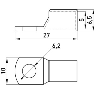Мідний кабельний наконечник е.end.stand.sc.10