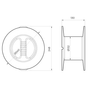 Пластикова котушка e.f.es.rxj.06, для намотування кабелю