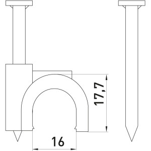 Скоба кругла e.ccc.stand.16 (100шт)