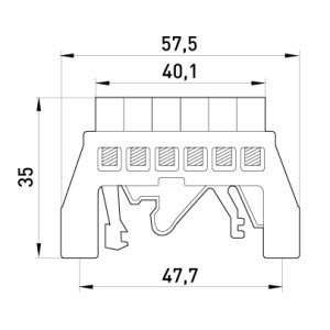 Шина нульова e.bsi.pro.2.6 в ізольованому корпусі універсальна зелена