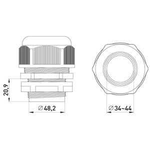 Кабельний ввід e.pg.stand.48