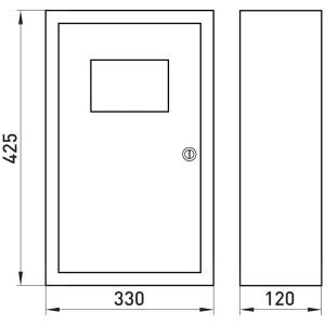 Корпус e.mbox.stand.n.f3.24.z.е металевий, під 3-ф. електронний лічильник, 24 мод., навісний, з замком.