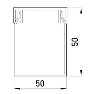 Короб пластиковий перфорований e.trunking.perf.stand.50.50, 50х50мм, 2м