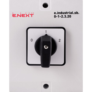 Пакетний перемикач в корпусі e.industrial.sb.0-1-2.3.20, 3р, 20А (0-1-2)