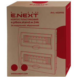 Корпус пластиковий 24-модульний e.plbox.stand.w.24k, вбудований
