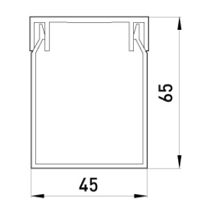 Короб пластиковий перфорований e.trunking.perf.stand.45.65, 45х65мм, 2м