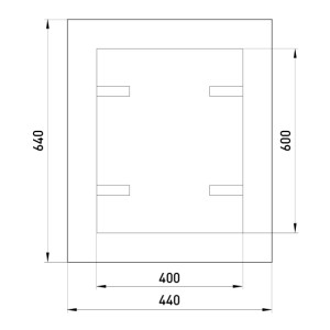 Дверцята металеві ревізійні e.mdoor.stand.400.600.z 400х600м c замком