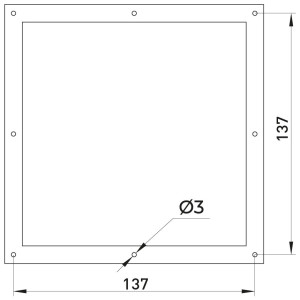 Решітка з фільтром e.climat.filter.pro.125 125х125мм, IP55