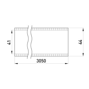 Труба металева e.industrial.pipe.1-1/2" без різьби, 3.05м