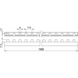 Шина з'єднувальна e.bc.stand.2.100, 2п., 100 А
