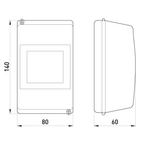 Корпус пластиковий 4-модульний e.plbox.stand.04, без дверцят