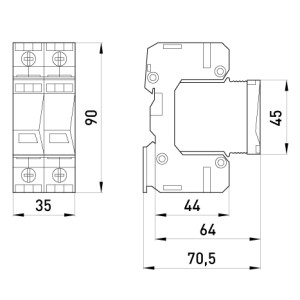 ПЗІП e.POI.1+1m 280V/12,5kA клас I+II+III, 1 полюс + N-PE, моноблок