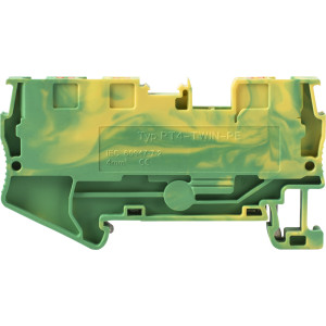 Набірна клемна колодка заземлення на DIN-рейку e.tc.z.din.spring.4.1-2, 3контакти