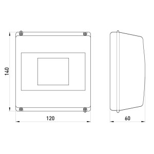 Корпус пластиковий 8-модульний e.plbox.stand.08, без дверцят
