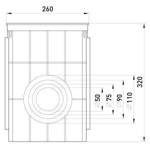 Колодязь кабельний пластиковий e.manhole.360.260.320.cover, 360х260х320мм з кришкою