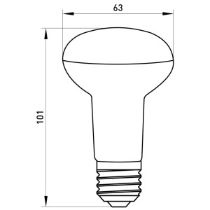 Лампа світлодіодна e.LED.lamp.R63.E27.10.3000, 10Вт, 3000К