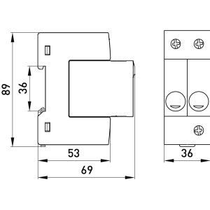 Пристрій для захисту від імпульсних перенапруг e.stand.spd.2D.275, клас D