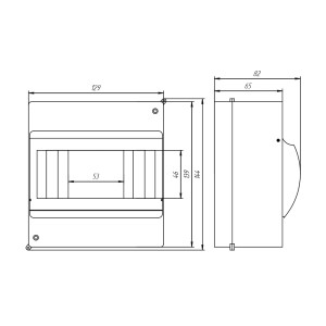 Корпус пластиковий 6-модульний e.plbox.stand.n.06k, навісний