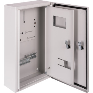 Корпус обліку металевий e.mbox.pro.n.f3.9 IP54 навісний під 3ф лічильник, 9 мод. , з внутр.дверцятами під опломб.