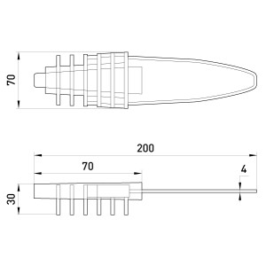 Анкерний ізольований затискач e.i.clamp.pro.la.1.s2, з жорсткою скобою