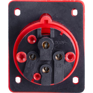 Силова розетка, що вбудовується e.socket.pro.4.32.wall, 4п., 380В, 32А (424)