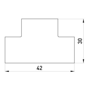Т-з'єднувач e.trunking.t.channel.stand.16.16 для короба 16х16мм