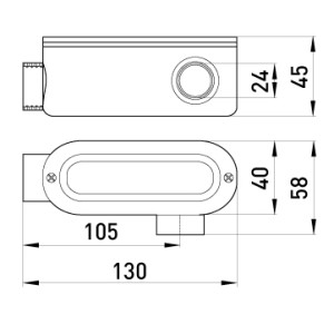 З'єднувач ревізійний Г-подібний e.industrial.pipe.db.revise.elbow.3/4" для труб 3/4"