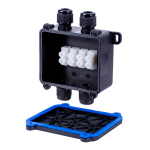 Коробка розподільча e.wdb.cnp723.4t.b з клемником, 103х96х42 мм, IP68