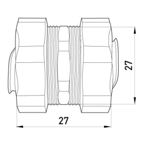 З'єднувач e.met.connect.stand.sldx.18 для металорукава 18мм(3/4")