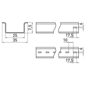 DIN-рейка e.din.stand.rail.101, 25 см