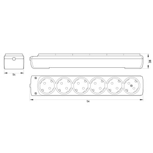Колодка e.t.es.6.z  6 гнізд, з з/к