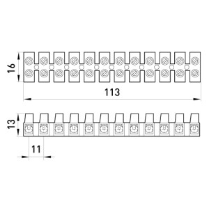 Клемна колодка ділима, 12груп e.tc.stand.12.6, 6 А
