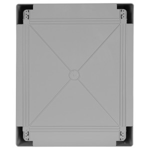 Корпус удароміцний з АБС-пластика e.plbox.300.400.165.24m.tr, 300х400х165мм, IP65 з прозорими дверцятами та панеллю під 24 модулі