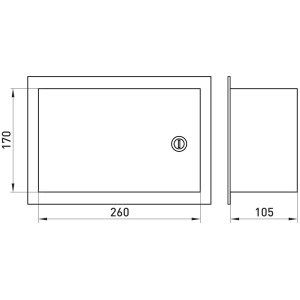 Корпус e.mbox.stand.w.12.z металевий, під 12 мод., що вбудовується, з замком